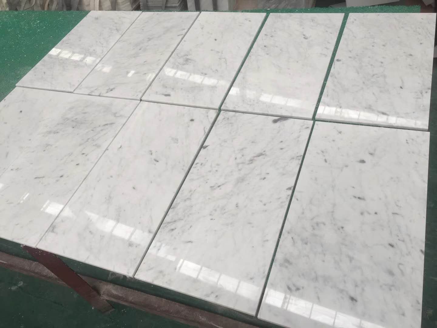 Carrara White marble wall and flooring