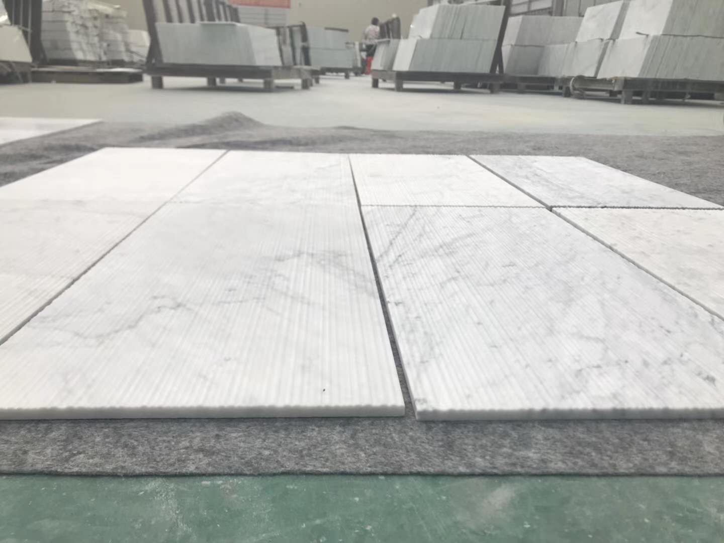 carrara white marble chiled finishing