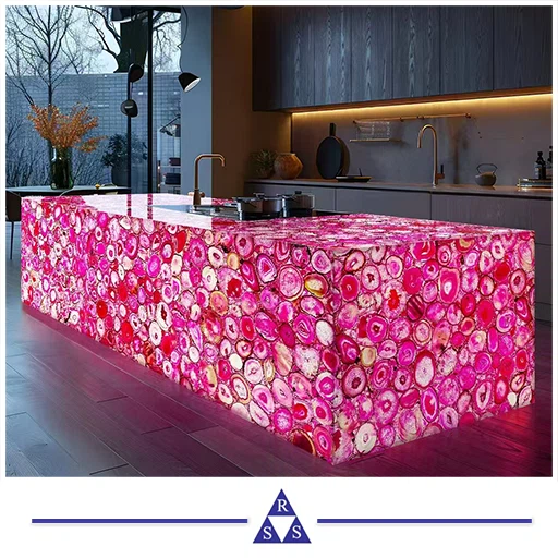 Pink Backlit Marble