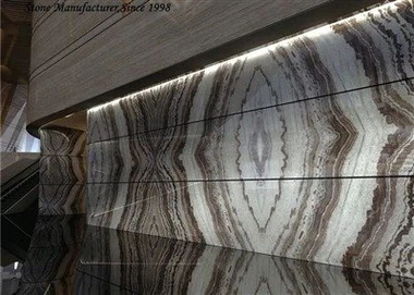 Pietra naturale Marmo marrone Book Match River Wave Veins Onxy