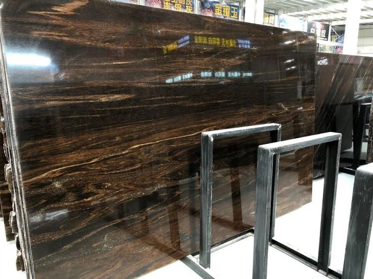 Polished Quicksand Brown Granite Slab