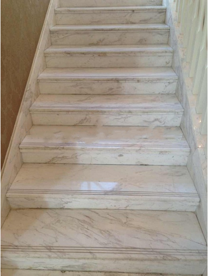 Oriental White Marble Backsplash Countertop